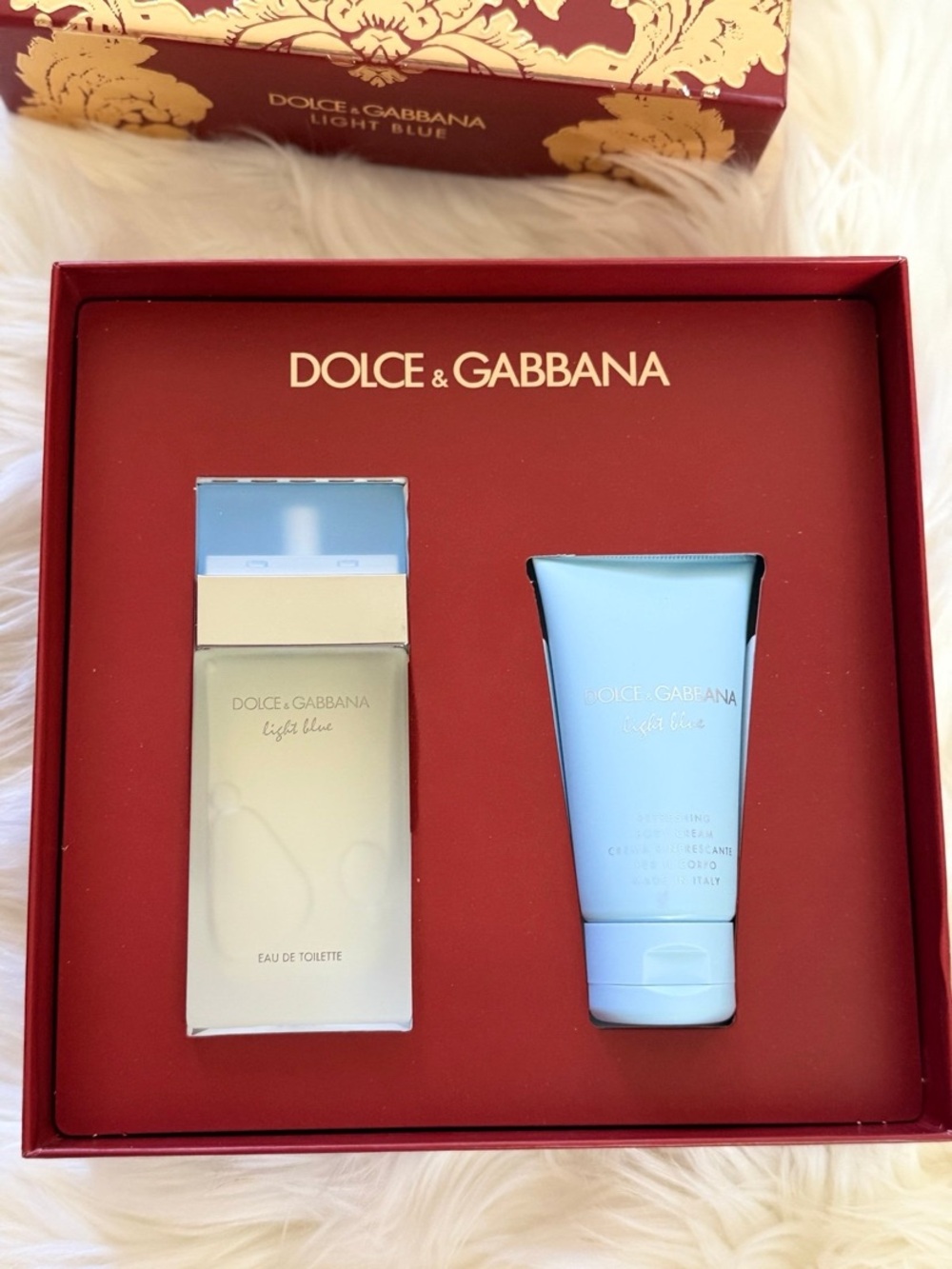 Dolce & Gabbana Light Blue Gift Set with Red & Gold Box - Picture 2 of 7